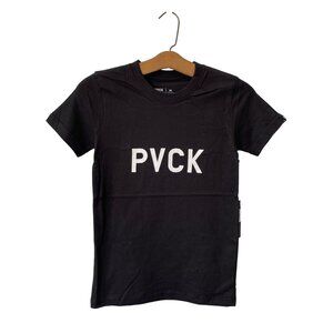 PVCK Crewneck Short Sleeve Tshirt Youth Boys Medium Black Cotton Basic Tee NEW